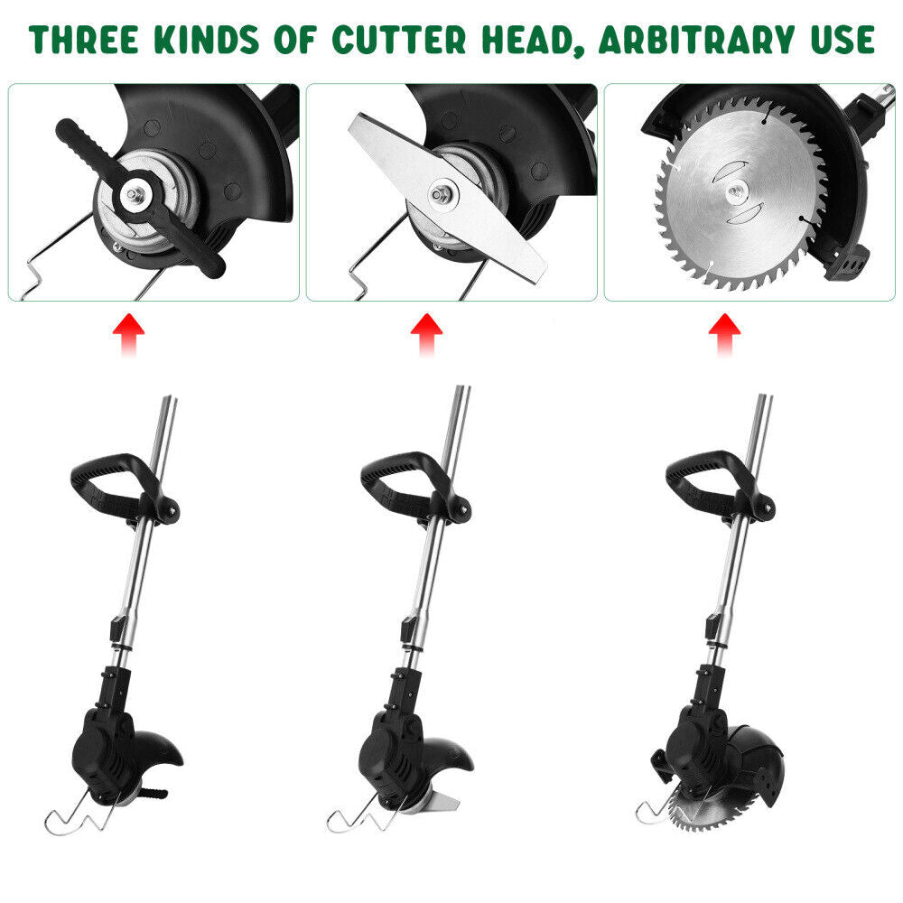 3in1 Cordless Grass Trimmer Grass Lawn Brush Cutter Whipper Snipper with 1 Battery - Bring To Door 