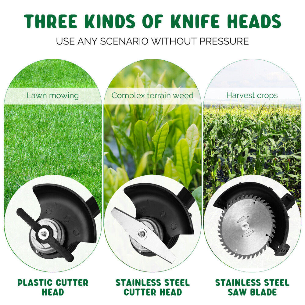 3in1 Cordless Grass Trimmer Grass Lawn Brush Cutter Whipper Snipper with 1 Battery - Bring To Door 