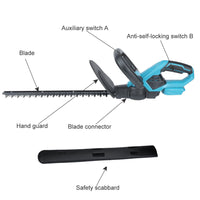 Thumbnail for 36V Cordless Electric Hedge Trimmer Garden Cutter Pruner W/ 3 Batteries - Bring To Door 