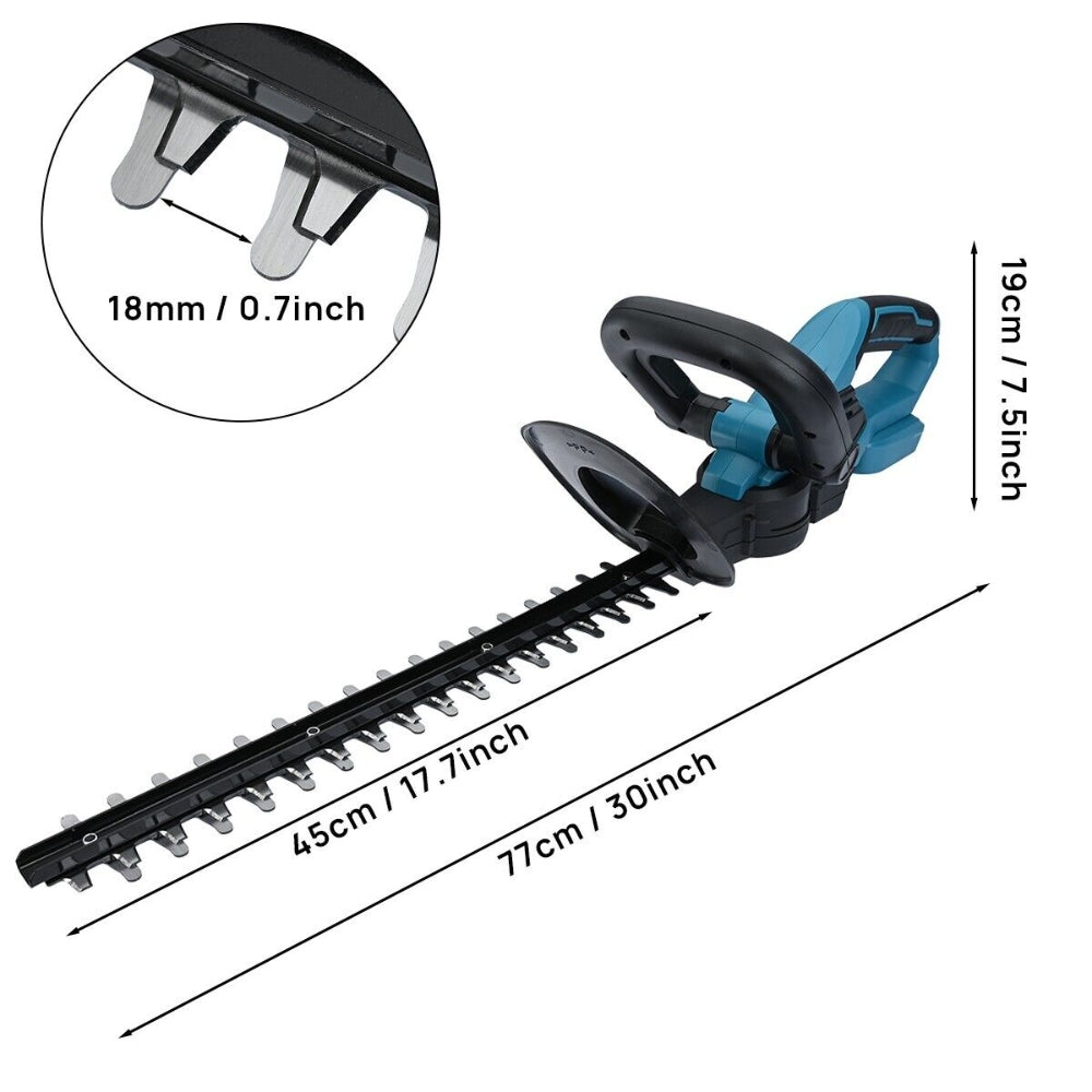 36V Cordless Electric Hedge Trimmer Garden Cutter Pruner W/ 3 Batteries - Bring To Door 