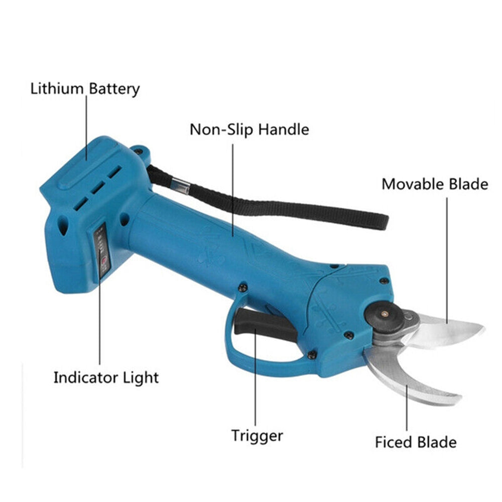 Cordless Electric Pruning Shears Secateur Rechargeable Branch Cutter W/ 2 Battery - Bring To Door 