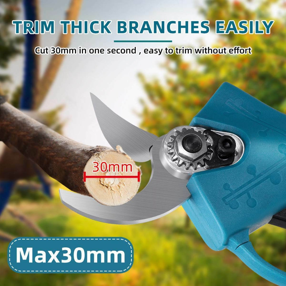 Cordless Electric Pruning Shears Secateur Rechargeable Branch Cutter W/ 2 Battery - Bring To Door 