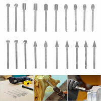 Thumbnail for 20pcs Diamond Grinding Heads Mini Drill Burrs Bit Set 3mm Shank for Rotary Tool - Bring To Door 