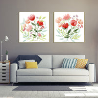 Thumbnail for Wall Art 40cmx40cm Florals 2 Sets Gold Frame Canvas - Bring To Door - ABN 67 415 976 619