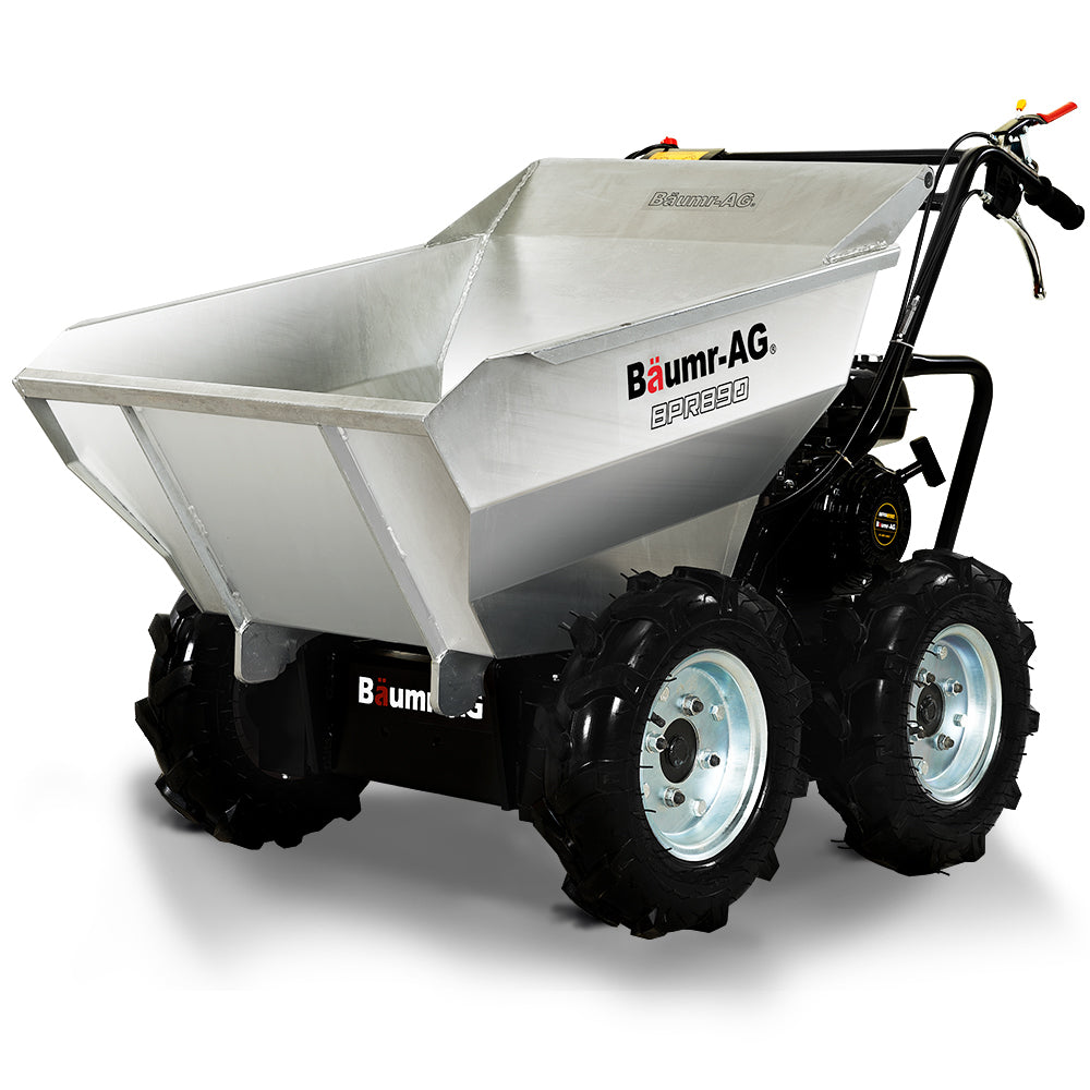 BAUMR-AG Mini Dumper Power Wheel Barrow Tracked Motorised Petrol Powered Wheelbarrow - Bring To Door 