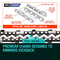 Thumbnail for 2 X 10 Baumr-AG Chainsaw Chain Bar Replacement for SX25 25CC Arborist Saws - Bring To Door 