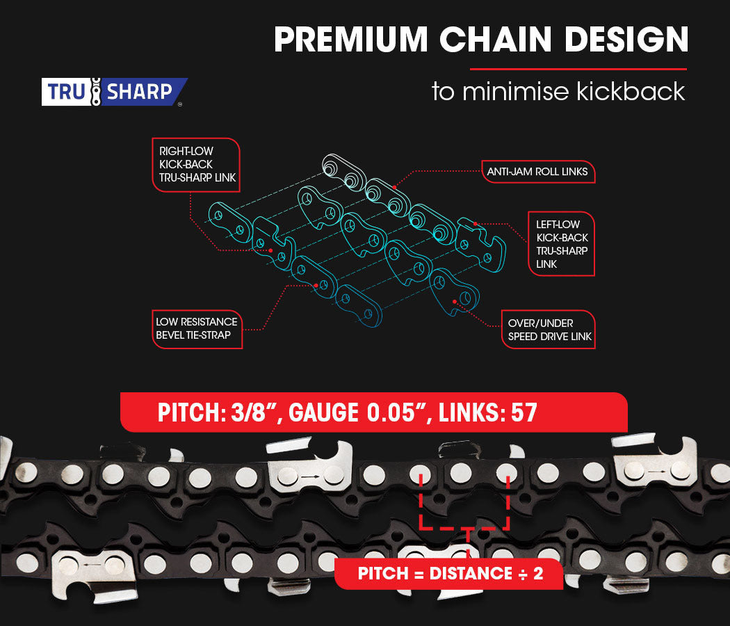 Baumr-AG 38CC Petrol Commercial Chainsaw 16 Bar E-Start 3.2 HP Chain Saw - Bring To Door 