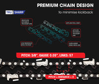 Thumbnail for Baumr-AG 38CC Petrol Commercial Chainsaw 16 Bar E-Start 3.2 HP Chain Saw - Bring To Door 