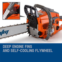 Thumbnail for MTM Chainsaw Petrol Commercial 20 Bar E-Start Tree Pruning Chain Saw HP - Bring To Door 