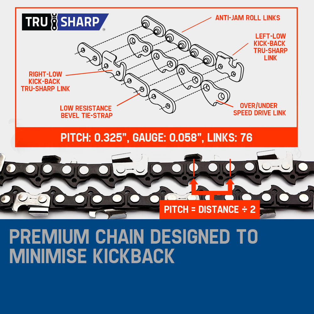 MTM Chainsaw Petrol Commercial 20 Bar E-Start Tree Pruning Chain Saw HP - Bring To Door 