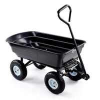 Thumbnail for PLANTCRAFT 250kg Poly Pull Dump Cart Garden Hand Trailer Wagon Lawn Wheelbarrow - Bring To Door 