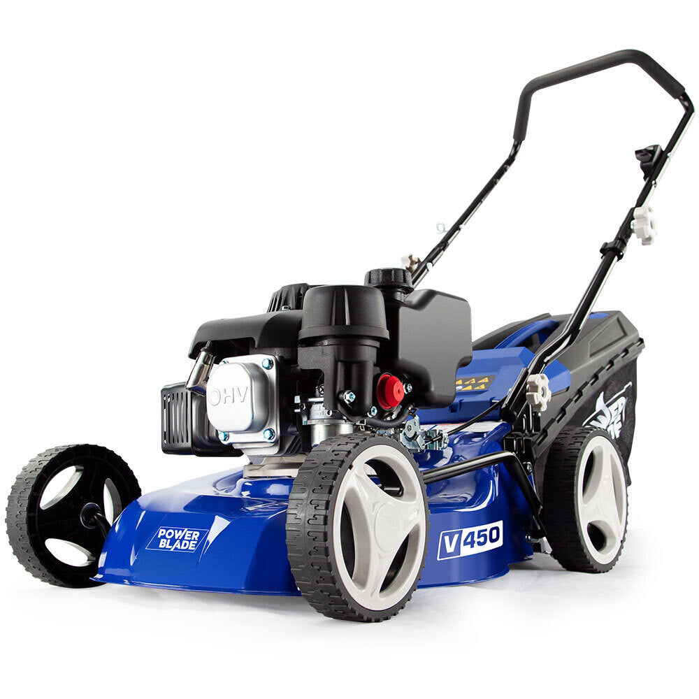 POWERBLADE Lawn Mower 139CC 17 - Petrol Powered Push Lawnmower 4 Stroke Engine - Bring To Door 