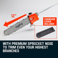 Thumbnail for MTM 62CC Pole Chainsaw Saw Petrol Chain Tree Pruner Extended Extension Cutter - Bring To Door 