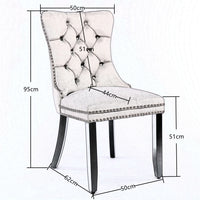 Thumbnail for 4x Velvet Dining Chairs- Green