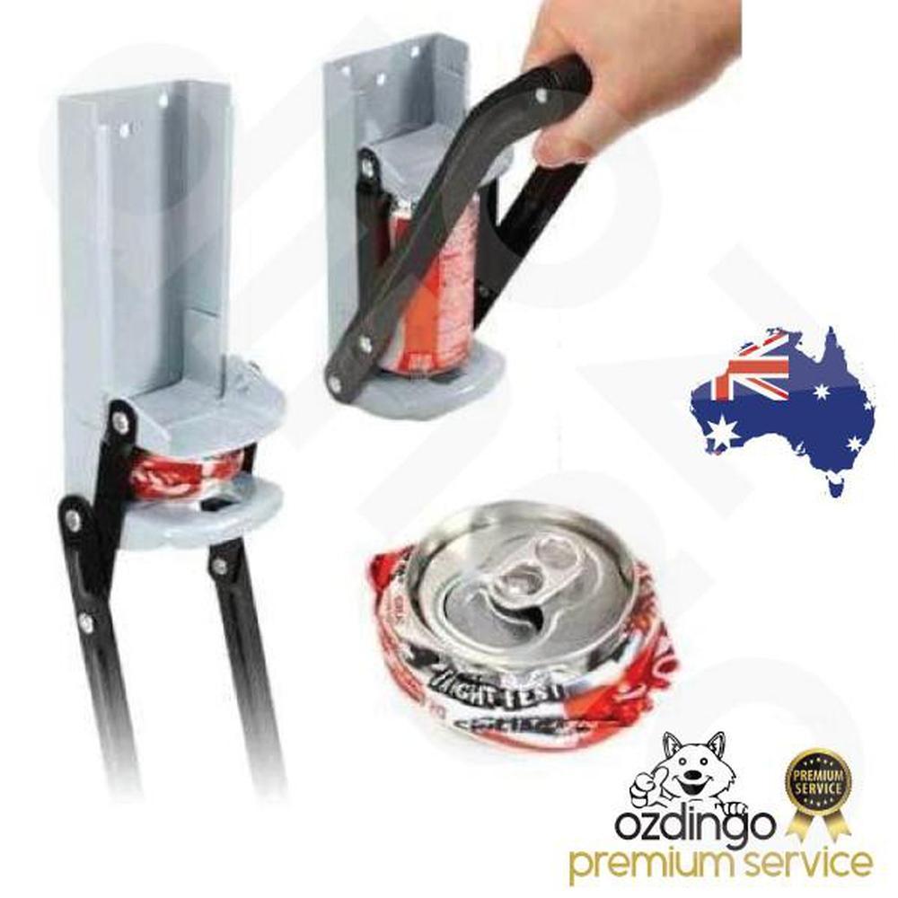 2x Aluminium Can Crusher - 16oz Beer Soda Smasher - Wall Mounted Bottle Opener - Bring To Door 