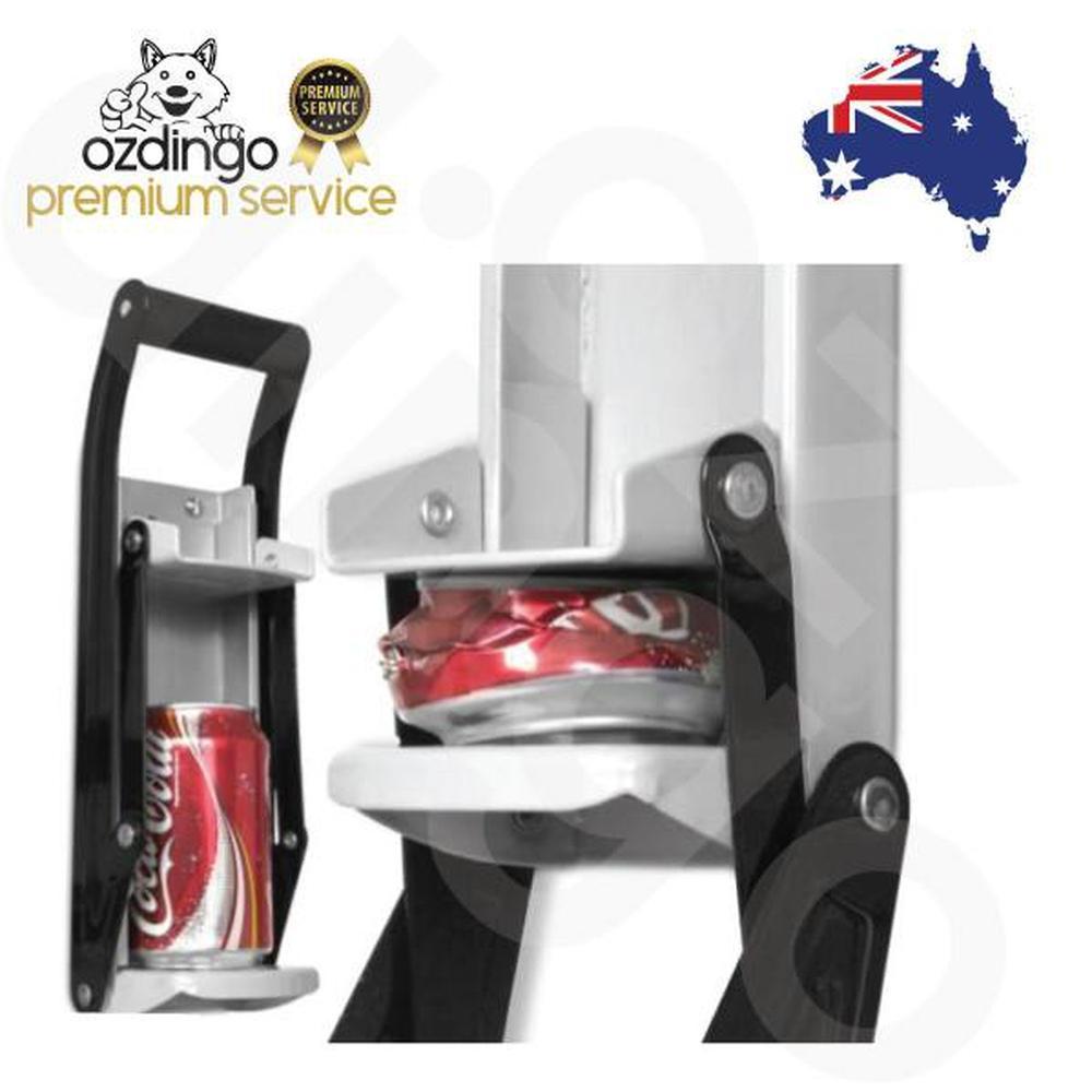 2x Aluminium Can Crusher - 16oz Beer Soda Smasher - Wall Mounted Bottle Opener - Bring To Door 