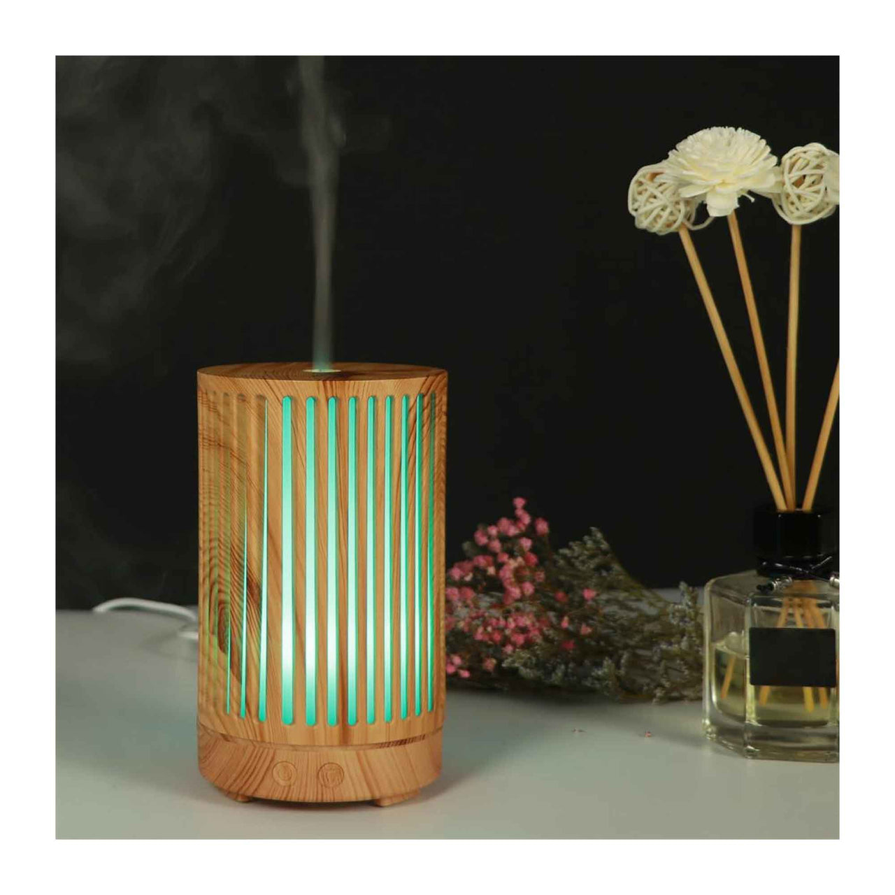 Essential Oil Aroma Diffuser - 200ml Remote Cylinder Aromatherapy Air Humidifier - Bring To Door 