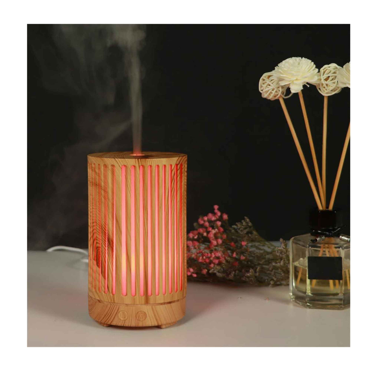 Essential Oil Aroma Diffuser - 200ml Remote Cylinder Aromatherapy Air Humidifier - Bring To Door 