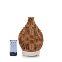 Thumbnail for Essential Oil Aroma Diffuser and Remote - 100ml Rattan Woven Mist Humidifier - Bring To Door 