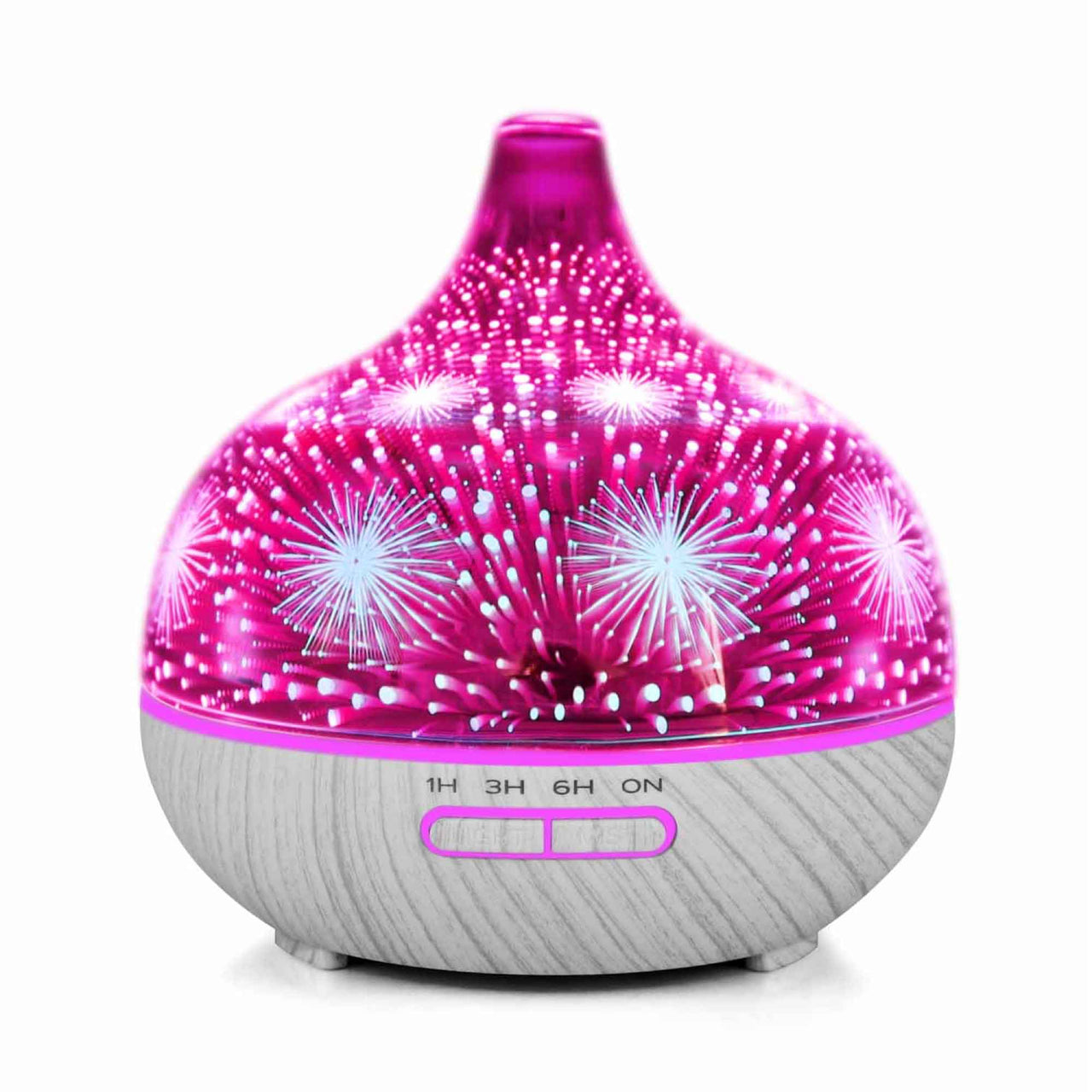 400ml Essential Oil Aroma Diffuser and Remote - 3D Glass Aromatherapy Humidifier - Bring To Door 