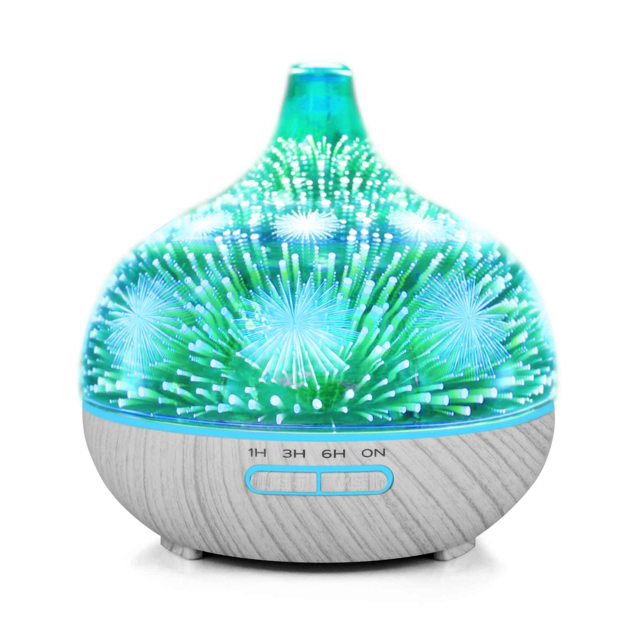 400ml Essential Oil Aroma Diffuser and Remote - 3D Glass Aromatherapy Humidifier - Bring To Door 