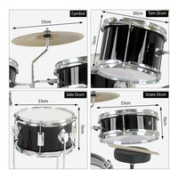 Thumbnail for Karrera Children's 4pc Drum Kit - Black