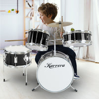 Thumbnail for Karrera Children's 4pc Drum Kit - Black