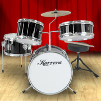 Thumbnail for Karrera Children's 4pc Drum Kit - Black