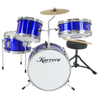 Thumbnail for Karrera Children's 4pc Drum Kit - Blue