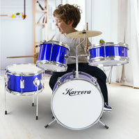 Thumbnail for Karrera Children's 4pc Drum Kit - Blue