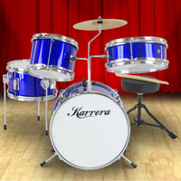 Thumbnail for Karrera Children's 4pc Drum Kit - Blue