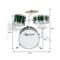 Thumbnail for Karrera Children's 4pc Drumkit - Green