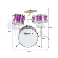 Thumbnail for Karrera Childrens 4pc Drum Kit - Purple