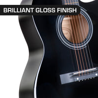 Thumbnail for Karrera Acoustic Cutaway 40in Guitar - Black