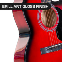 Thumbnail for Karrera Acoustic Cutaway 40in Guitar - Red