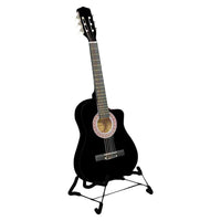 Thumbnail for Karrera 38in Cutaway Acoustic Guitar with guitar bag - Black