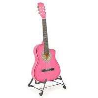 Thumbnail for Karrera 38in Cutaway Acoustic Guitar with guitar bag - Pink