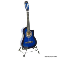 Thumbnail for Karrera 38in Cutaway Acoustic Guitar with guitar bag - Blue Burst