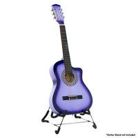 Thumbnail for Karrera 38in Cutaway Acoustic Guitar with guitar bag - Purple Burst