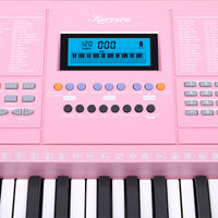 Thumbnail for Karrera 61 Keys Electronic LED Piano Keyboard with Stand - Pink