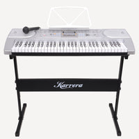 Thumbnail for Karrera 61 Keys Electronic Keyboard Piano with Stand - Silver