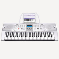 Thumbnail for Karrera 61 Keys Electronic Keyboard Piano with Stand - Silver