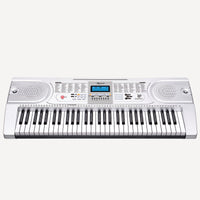 Thumbnail for Karrera 61 Keys Electronic Keyboard Piano with Stand - Silver