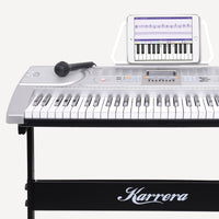 Thumbnail for Karrera 61 Keys Electronic Keyboard Piano with Stand - Silver