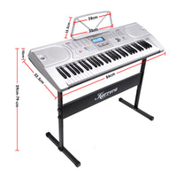 Thumbnail for Karrera 61 Keys Electronic Keyboard Piano with Stand - Silver