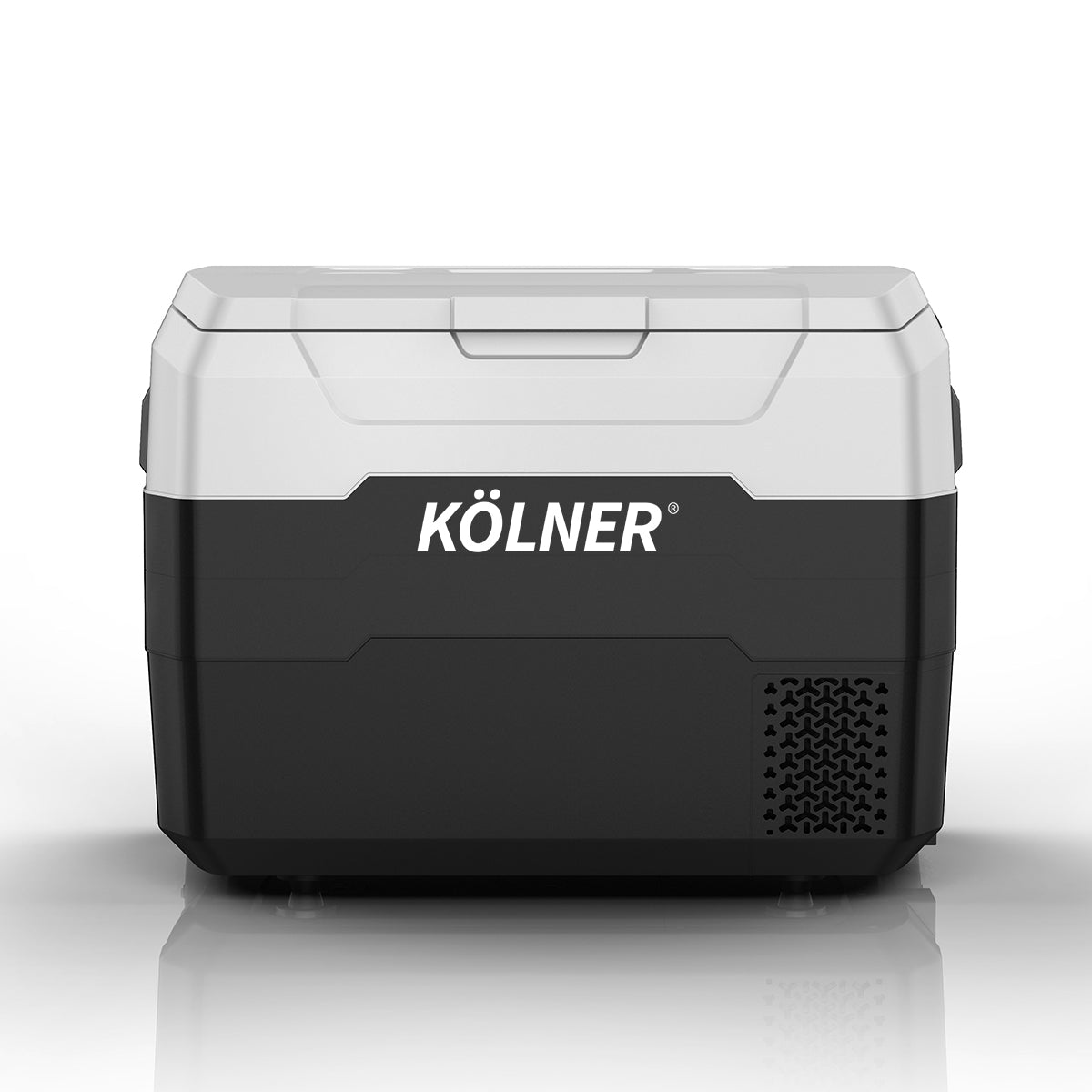 Kolner 40l Fridge Freezer Cooler 12/24/240v Camping Portable Esky Refrigerator With Trolley - Black - Bring To Door 