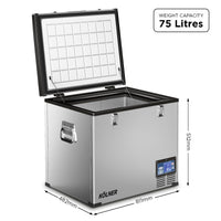 Thumbnail for Kolner 75l Portable Fridge Chest Freezer With Lcd Panel - Rv Vehicle Camping Refrigerator - Bring To Door 