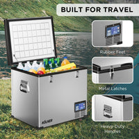 Thumbnail for Kolner 75l Portable Fridge Chest Freezer With Lcd Panel - Rv Vehicle Camping Refrigerator - Bring To Door 