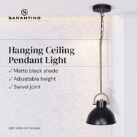 Thumbnail for Sarantino Black and Gold Pendant Light - Bring To Door 