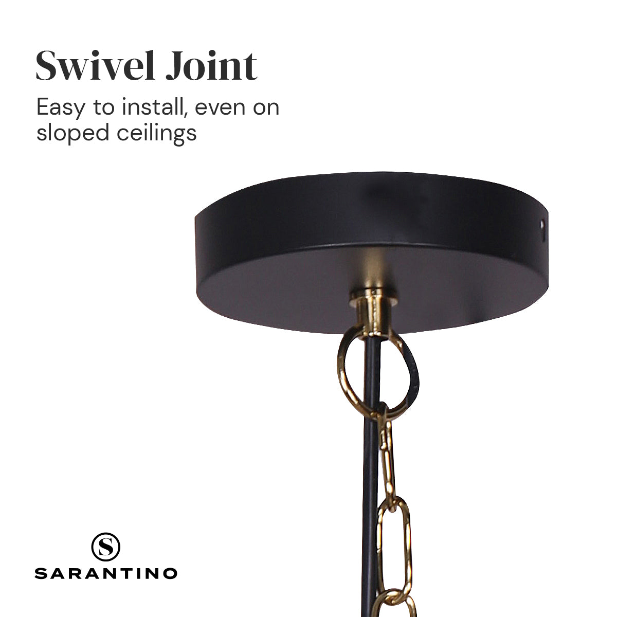 Sarantino Black and Gold Pendant Light - Bring To Door 